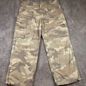 American Eagle Women's Baggy Jogger Size 16 Reg Camo Cargo Military Gorpcore